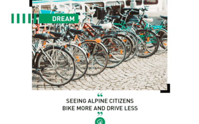 Dream: seeing Alpine citizens bike more and drive less